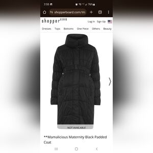 Mamalicious Maternity Padded Winter Jacket Coat